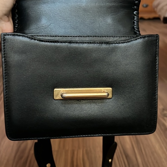 💯 % authentic Prada Black Smooth Calfskin and matte crocodile Cahier bag - Picture 12 of 16